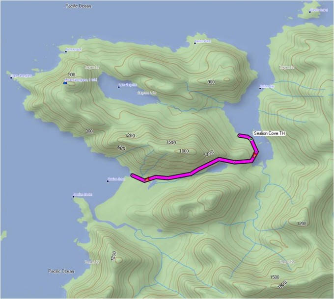 Sealion Cove trail map